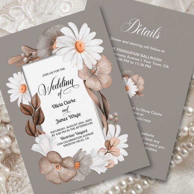 Invitación Todo En Un Boda Floral De Otoño (Subido por el creador)