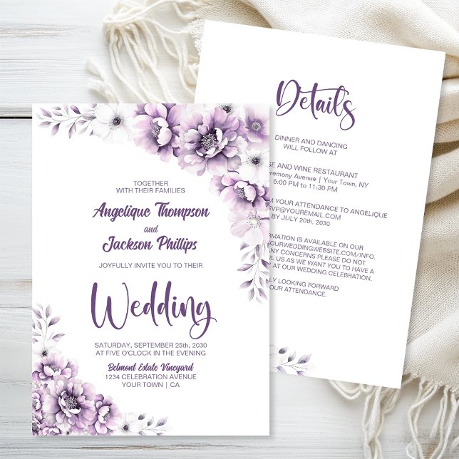 Invitación Todo En Un Boda Floral Rosa (Subido por el creador)