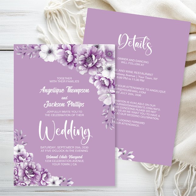 Invitación Todo En Un Boda Floral Rosa (Subido por el creador)