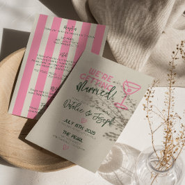 Invitación Todo En Un Boda Pastel Whimsical Escrito A Mano