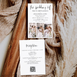 Invitación Todo en un código QR El Boda del Minimalista