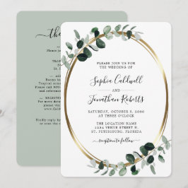 Invitación Todo en un código QR Eucalyptus Boda de la sabia d