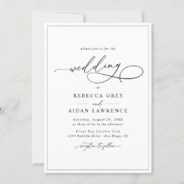 Invitación Todo En Un Elegante Guión Sage Green Boda