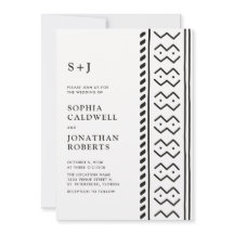 Todo en un moderno Boda de monograma boho en un mo