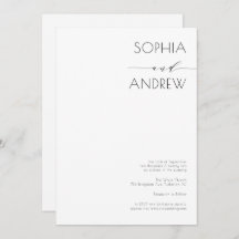 Todo en un simple Boda de caligrafía moderna