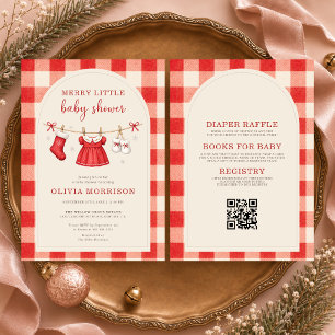 Invitación Todo en una alegre pequeña fiesta de Navidad para 