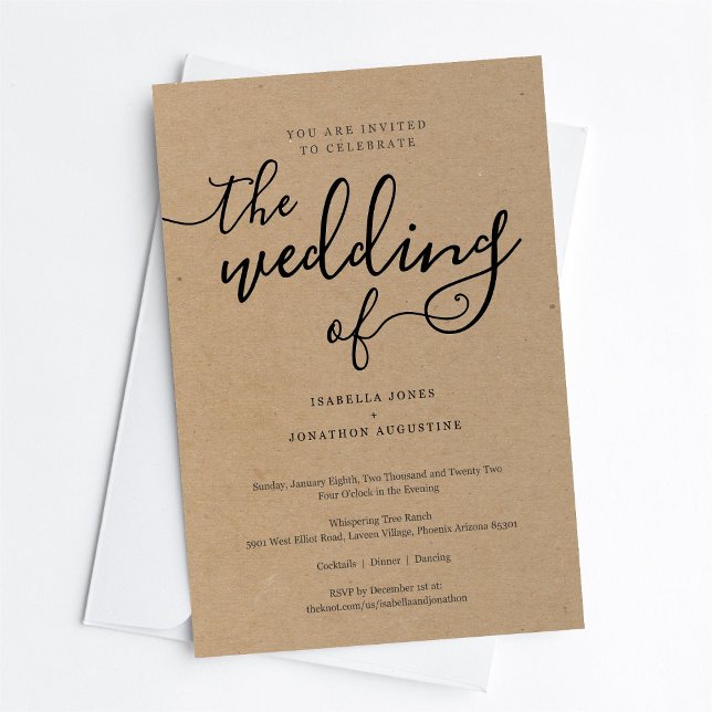 Invitación todo en una boda con RSVP y Registro (Subido por el creador)