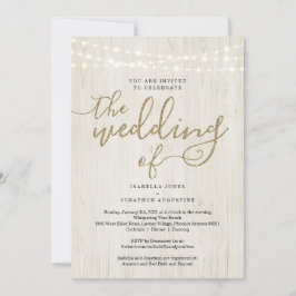 Invitación todo en una boda con RSVP y Registro