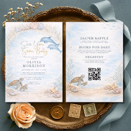 Invitación Todo en una Ducha de Bebé Sea You Soon