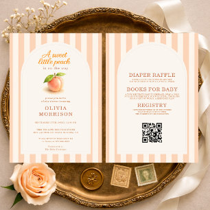 Invitación Todo en una dulce y pequeña lluvia de rayas de mel