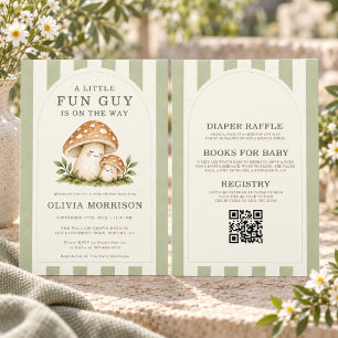 Invitación Todo en Una Fiesta de Baby Shower de Chico Diverti