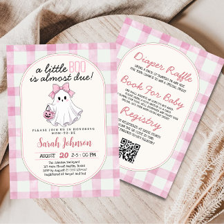Invitación Todo en una pequeña boo está a punto de llegar Chi