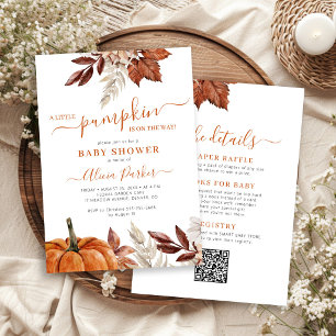 Invitación Todo en una pequeña calabaza otoño bebé shower