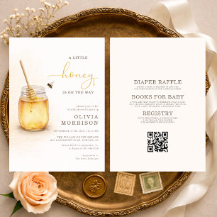 Invitación Todo en una pequeña ducha de bebé de miel en camin