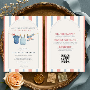 Invitación Todo en una pequeña ducha de bebé petardo