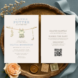 Invitación Todo en una pequeña ducha de golf para bebé Putter