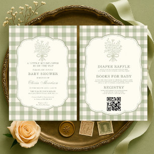 Invitación Todo en una pequeña fiesta floral de shower de beb