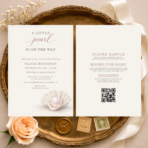 Invitación Todo en una pequeña perla en el camino Baby Shower