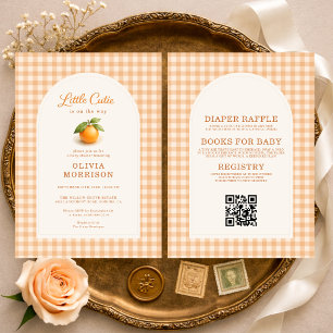 Invitación Todo en una pequeña y adorable ducha de bebé con g