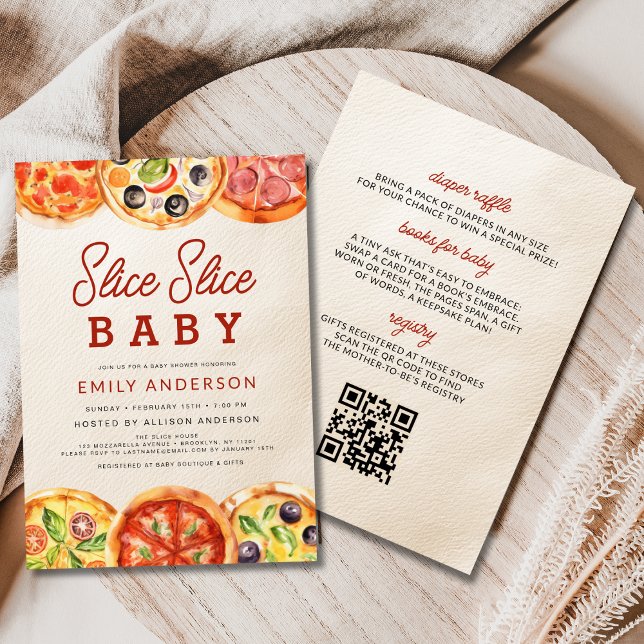 Invitación Todo en una rebanada de bebé pizza Baby Shower (Subido por el creador)