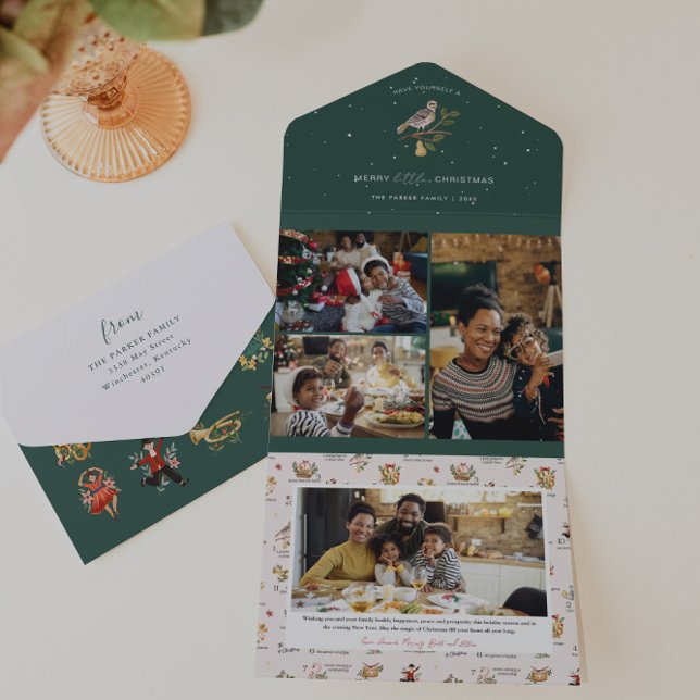 Invitación Todo En Uno 12 días de Navidades | Collage de fotos de vacacio (Subido por el creador)