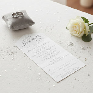 Invitación Todo En Uno 25° Aniversario del Boda de Plata