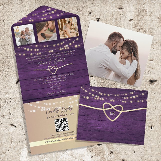 Invitación Todo En Uno 4 Código QR de Fotos para Boda (Subido por el creador)