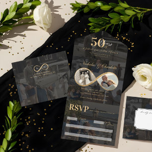Invitación Todo En Uno 50 Años Amor Infinito Fotocolage Aniversario