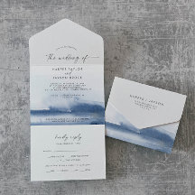 Acuarela moderna | Boda azul