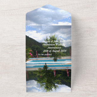 Invitación Todo En Uno aluminium 10th wedding anniversary invitation  