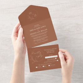 Invitación Todo En Uno Amor eterno | Terracotta Wreath Boda