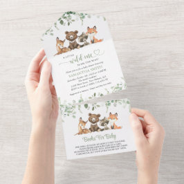 Invitación Todo En Uno Animales del bosque, Bosque, Salvaje, Baby Shower