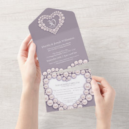 Invitación Todo En Uno Aniversario de bodas de perla 30 años evento todo 