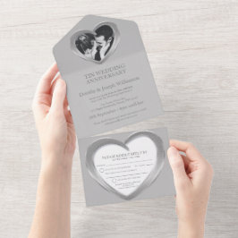 Invitación Todo En Uno Aniversario del boda de Trinidad y Tobago evento d