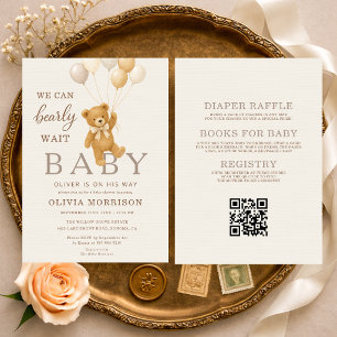 Invitación Todo en uno, apenas podemos esperar, baby shower n