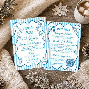 Invitación Todo En Uno Apres Bebe Apres Ski Niño Fiesta De Be