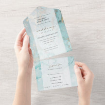 AQUA MODERNA BODA ABSTRACTO DEL ORO AZUL VERDE AZU