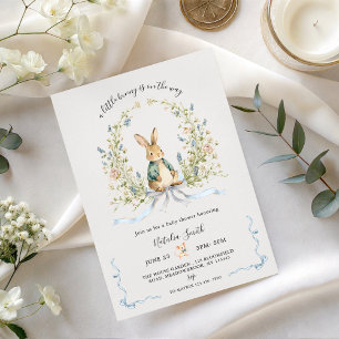 Invitación Todo en Uno Aquarela Conejito Cumpleaños de Baby S