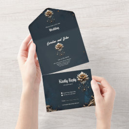 Invitación Todo En Uno Araña de Boda – Guardiana de la Flor de la Luna.