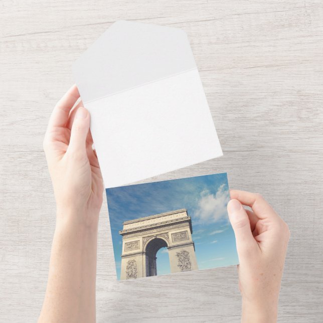Invitación Todo En Uno Arco de Triunfo París (desgarro)