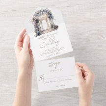 Arco floral acuático Boda Rsvp