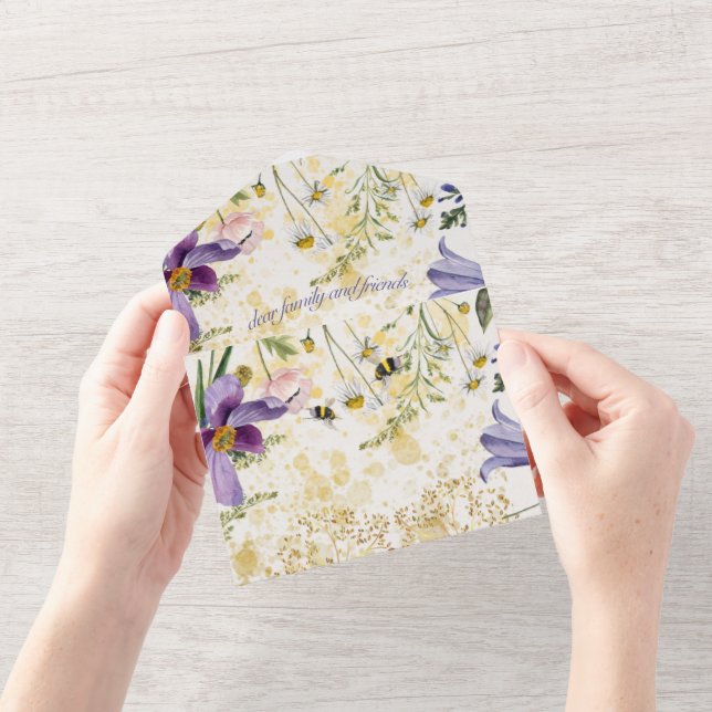 Invitación Todo En Uno Armonía floreciente: Boda de la Serenade de Primav (Apertura)