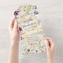 Invitación Todo En Uno Armonía floreciente: Boda de la Serenade de Primav