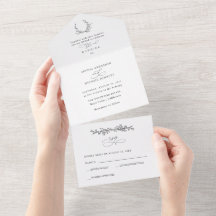 Arte de línea floral minimalista para boda todo en