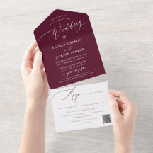 ArtsApp Modern Calligraphy Borgoña Boda