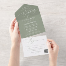 ArtsApp Modern Calligraphy Sage Green Boda