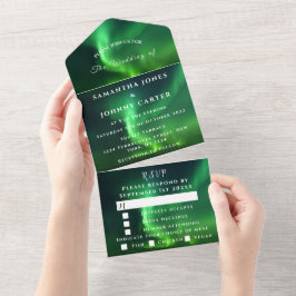 Invitación Todo En Uno Aurora Starry Night Stars Sky Boda