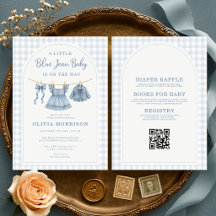 Todo en uno Azul Jean Baby Girl Baby Shower