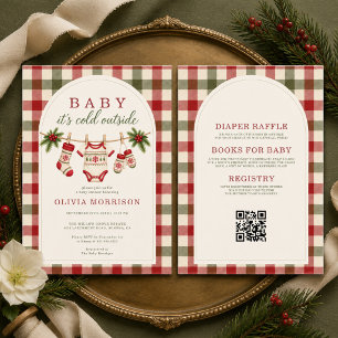 Invitación Todo en uno Baby hace frío afuera Baby Shower