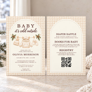 Invitación Todo en uno Baby It's Cold Outside Baby Shower